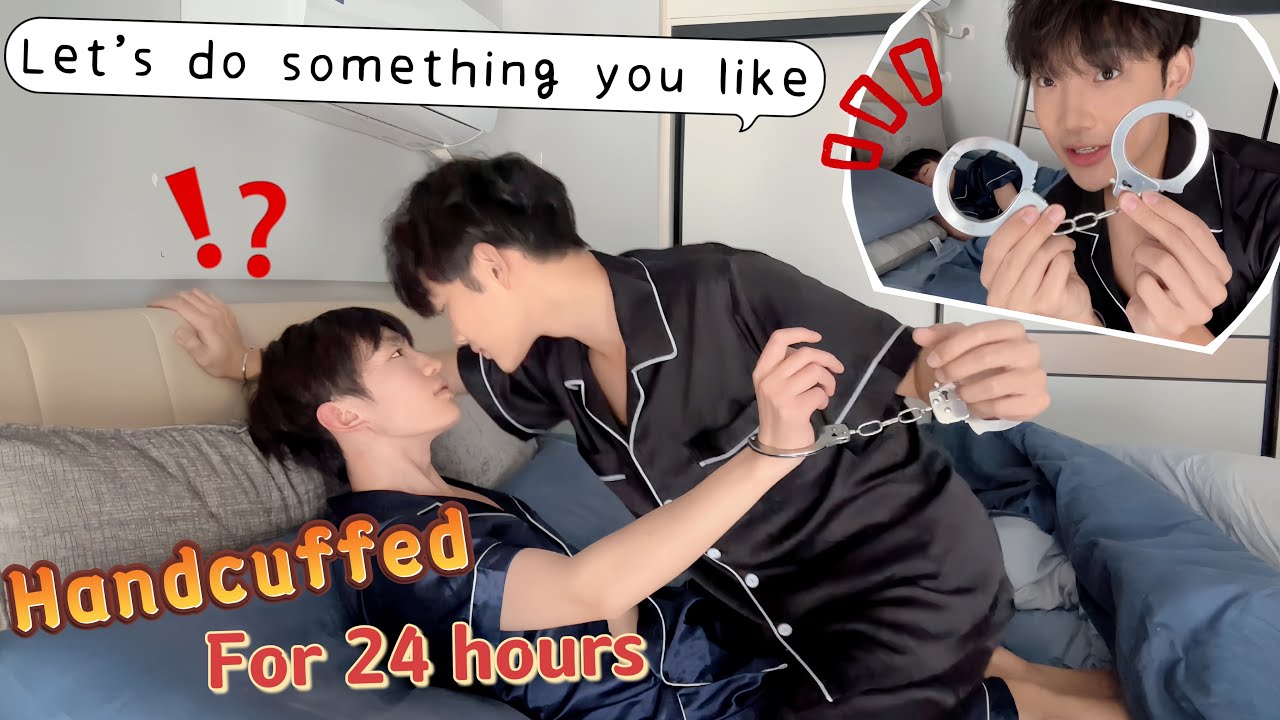 Handcuffed Together For 24 Hours🔗 “Do something exciting?” Cute Gay Couple Challenge🤣